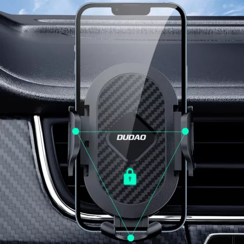 Dudao F2+ telefontartó szellőzőre erősíthető csipesszel - fekete