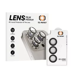   Samsung Galaxy S26 Fekete Tel Protect 3D Edzett üvegfólia kamerához (3 darabos lencse)