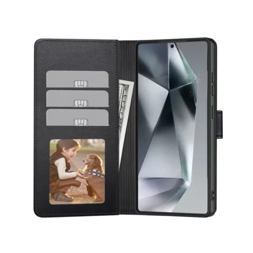 Samsung Galaxy A57 Fekete Tech-protect Wallet tok