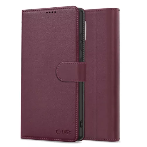Samsung Galaxy A57 Bordó Tech-protect Wallet tok