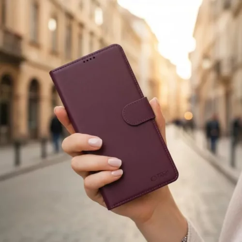 Samsung Galaxy A57 Bordó Tech-protect Wallet tok