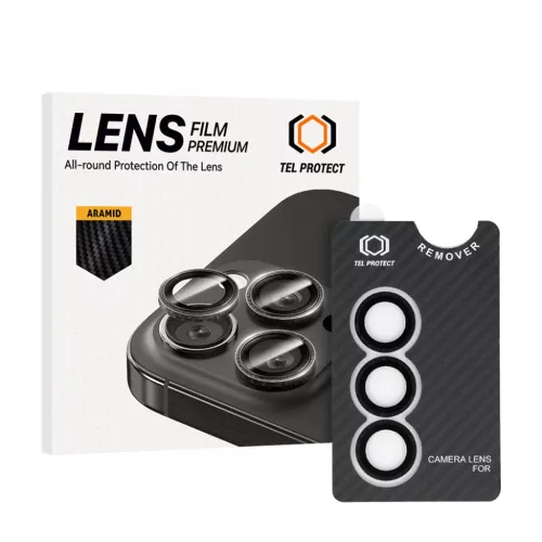 Samsung Galaxy S26 Tel Protect 3D Aramid sorozatú üvegfólia kamerára (3 darabos lencse) üvegfólia