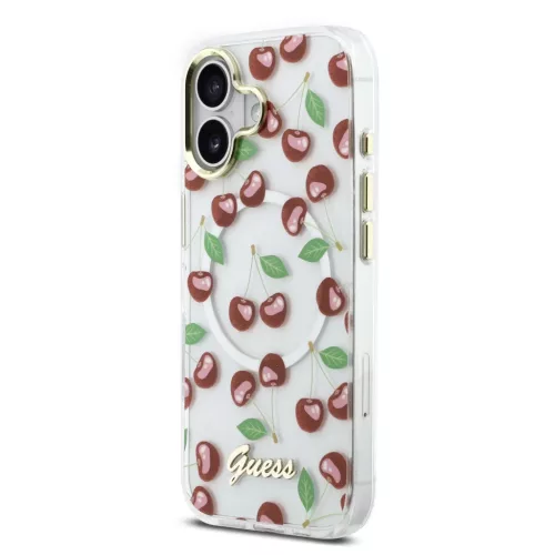 iPhone 17 MagSafe Guess IML Glitter Cherry tok