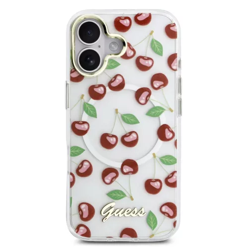 iPhone 17 MagSafe Guess IML Glitter Cherry tok