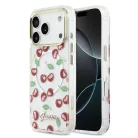 iPhone 17 Pro Cseresznye Guess IML Glitter MagSafe tok