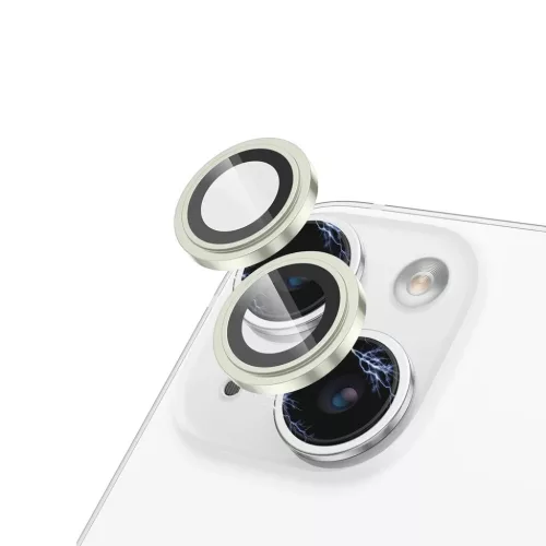 Lito - S+ Kamera Üvegvédő - iPhone 15 / iPhone 15 Plus - Sárga üvegfólia