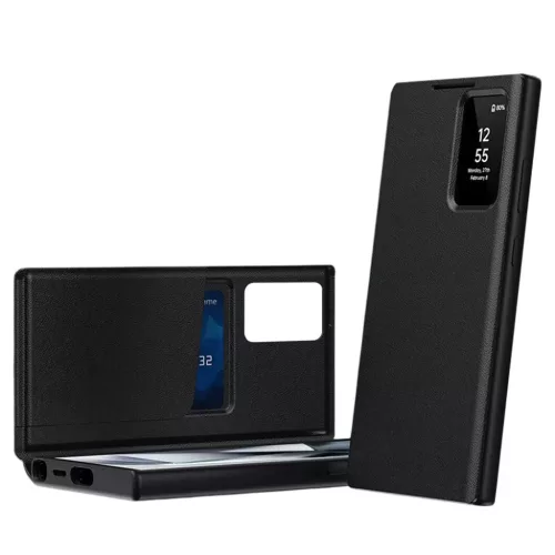 Samsung Galaxy S26 Ultra Fekete Techsuit - SmartView Series fliptok