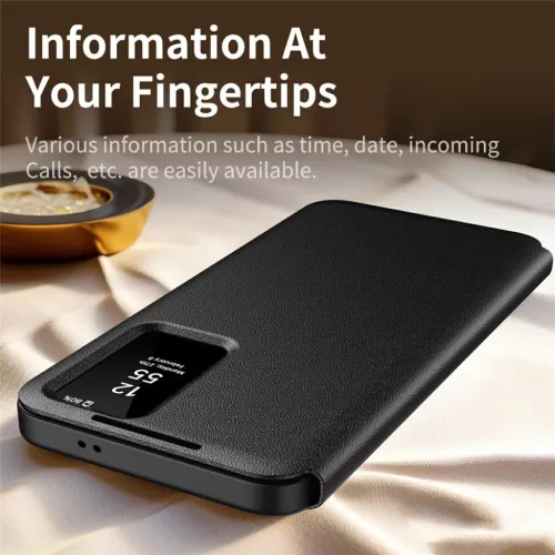 Samsung Galaxy S26 Ultra Fekete Techsuit - SmartView Series fliptok