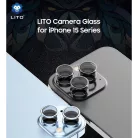 Lito - S+ Kamera Üvegvédő - iPhone 15 / iPhone 15 Plus - Sárga üvegfólia