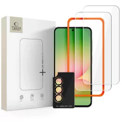   Samsung Galaxy A57 5G Tech-protect Easy Set+ üvegfólia 3-pack, Átlátszó