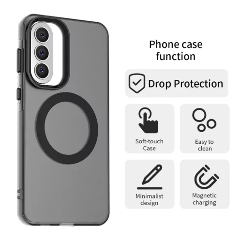 Samsung Galaxy A57 5G Fekete Techsuit CandyCase MagSafe tok