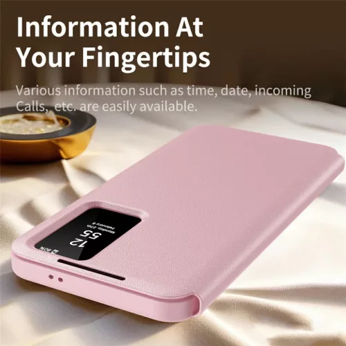 Samsung Galaxy S26 Ultra Pink Techsuit SmartView Series tok