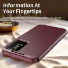 Samsung Galaxy S26 Ultra Piros fliptok Techsuit SmartView sorozat tok