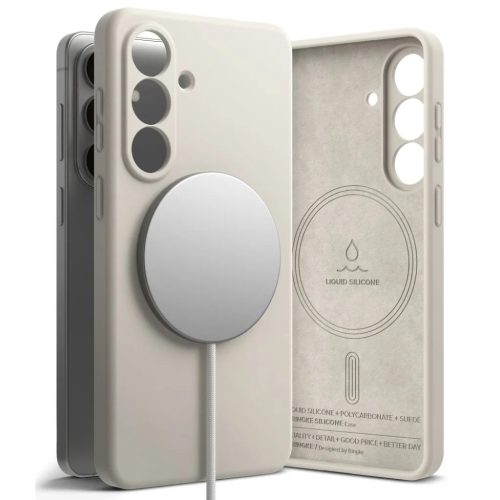 Samsung Galaxy S26 Ringke Szilikon Mágneses Magsafe tok Beż