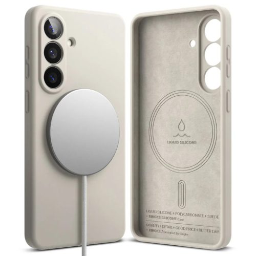 Samsung Galaxy S26 Ringke Szilikon Mágneses Magsafe tok Beż