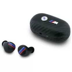 BMW Carbon Metal Logo ENC fekete Bluetooth TWS fülhallgató