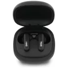 BMW Bluetooth TWS bőr fülhallgató Metal Logo ENC fekete