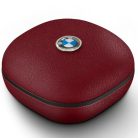 Bluetooth TWS BMW Bőr Fém Logó ENC piros vezeték nélküli fülhallgató