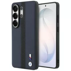   Samsung Galaxy S26 Ultra BMW perforált csíkos logó MagSafe tok sötétkék