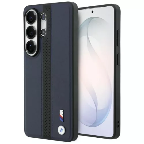 Samsung Galaxy S26 Ultra BMW perforált csíkos logó MagSafe tok sötétkék