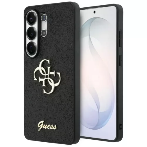 Samsung Galaxy S26 Ultra tok Guess Fix Glitter Big 4G Metal Logo fekete tok