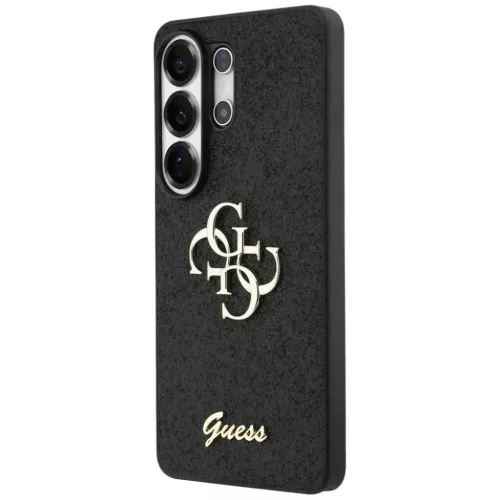Samsung Galaxy S26 Ultra tok Guess Fix Glitter Big 4G Metal Logo fekete tok