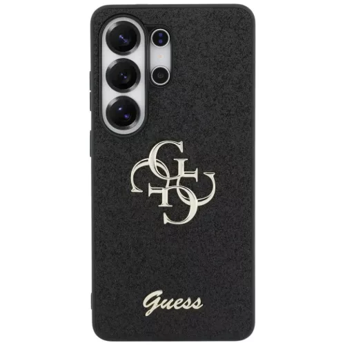 Samsung Galaxy S26 Ultra tok Guess Fix Glitter Big 4G Metal Logo fekete tok