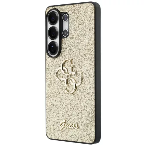 Samsung Galaxy S26 Ultra tok Guess Fixed Glitter Big 4G Metal Logo arany tok