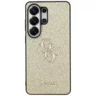 Samsung Galaxy S26 Ultra tok Guess Fixed Glitter Big 4G Metal Logo arany tok