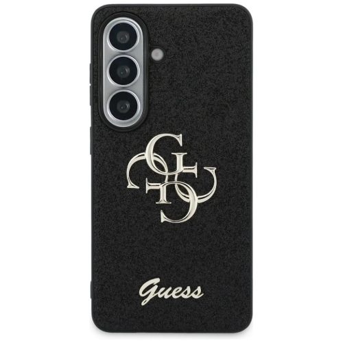Samsung Galaxy S26 tok Guess Fixed Glitter Big 4G Metal Logo fekete tok