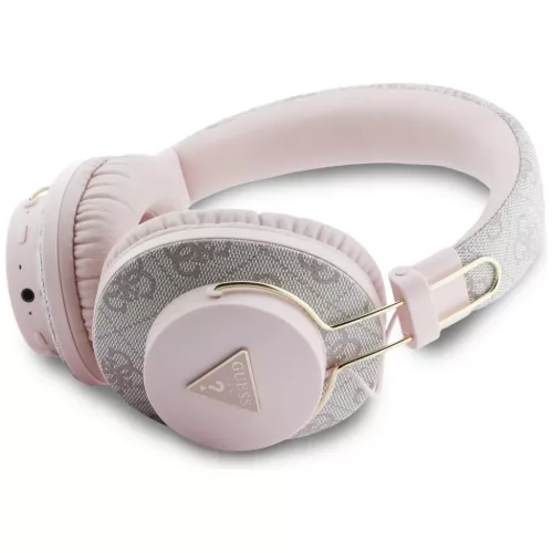Bluetooth ENC Fejhallgató Guess Triangle Logo rózsaszín