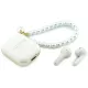 Guess Pearl Strap TWS vezeték nélküli fülhallgató fehér