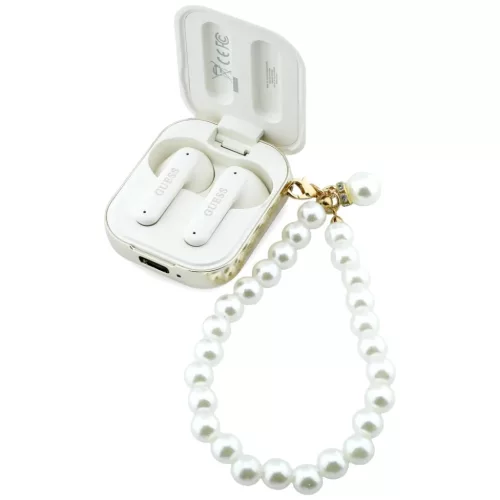 Guess Pearl Strap TWS vezeték nélküli fülhallgató fehér