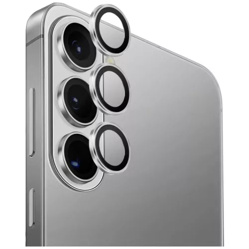 Samsung Galaxy S26 / S26 Plus üvegfólia UNIQ Optix Aluminium Kamera Lencsevédő üvegfólia ezüst