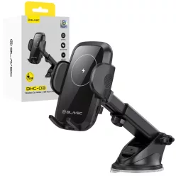   Blavec autós tartó BHC-03 15W-os indukciós töltéssel szélvédőre (BHC03-WIB) fekete