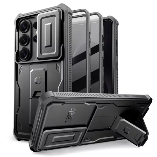 Samsung Galaxy S26 Ultra Tech-protect Kevlar Cam+ 2-set fekete tok