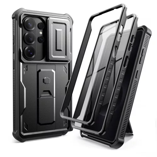 Samsung Galaxy S26 Ultra Tech-protect Kevlar Cam+ 2-set fekete tok
