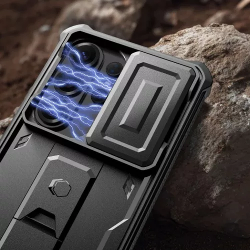 Samsung Galaxy S26 Ultra Tech-protect Kevlar Cam+ 2-set fekete tok