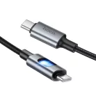LED Kábel USB C to USB C Hoco 3A 60W 1,2 m U144 fekete