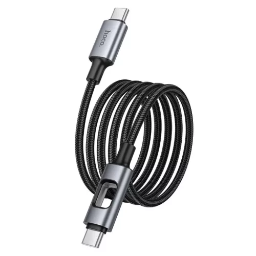 LED Kábel USB C to USB C Hoco 3A 60W 1,2 m U144 fekete