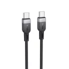 Szilikon kábel USB C - USB C Hoco 3A 60W 3 m X109 fekete