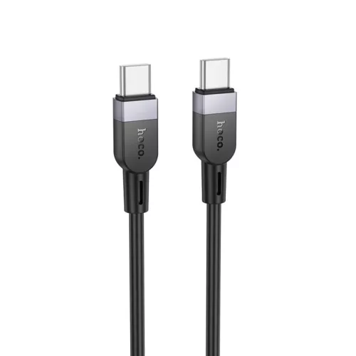 Szilikon kábel USB C - USB C Hoco 3A 60W 3 m X109 fekete