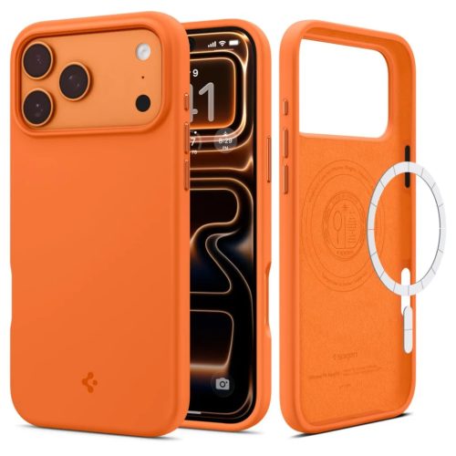 iPhone 17 Pro Max Spigen Silicone Fit Mag Magsafe tok Kozmikus Narancs