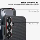 Samsung Galaxy S26 Ultra Fekete Techsuit Aramid Szálas MagSafe tok