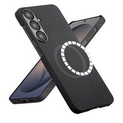   Samsung Galaxy S26 Fekete Techsuit - Aramid Szál MagSafe tok