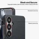 Samsung Galaxy S26 Fekete Techsuit - Aramid Szál MagSafe tok