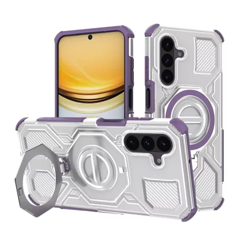 Samsung Galaxy A57 5G Lila Átlátszó Techsuit Carbon Shield PRO tok