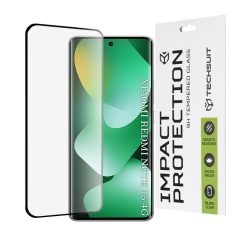   Xiaomi Redmi Note 15 4G Fekete Techsuit 111D Teljes Fedés / Teljes Ragasztás / 3D Ívelt Kijelző üvegfólia