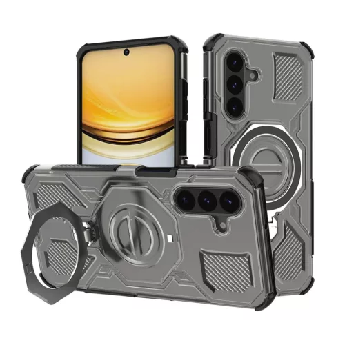 Samsung Galaxy A57 5G Füst Fekete Techsuit Carbon Shield PRO tok