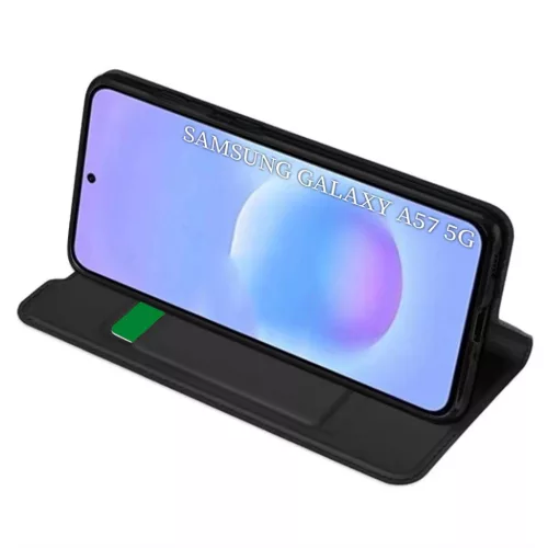 Samsung Galaxy A57 5G Fekete Techsuit Magskin Fliptok
